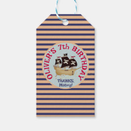 海賊船子供の誕生日パーティー ギフトタグ