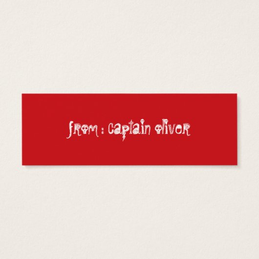 海賊船子供の誕生日党お願いプレゼントラベル (裏面)