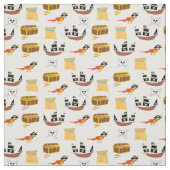 海賊船宝箱テーマシームレスパターン ファブリック (見本)