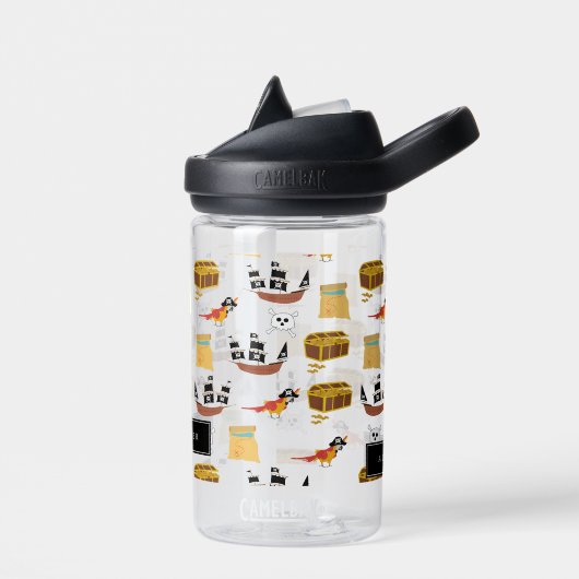 海賊船宝箱テーマ模型学校 ウォーターボトル (左面)