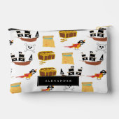 海賊船宝箱テーマ模様 アクセサリーポーチ (裏面)