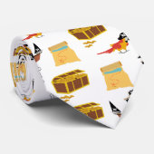 海賊船宝箱テーマ模様 ネクタイ (ロール)