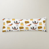 海賊船宝箱テーマ模様 ボディピロー (裏面)