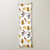 海賊船宝箱テーマ模様 ボディピロー (裏面 (縦))