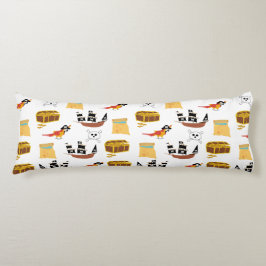 海賊船宝箱テーマ模様 ボディピロー