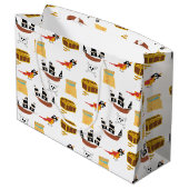 海賊船宝箱テーマ模様 ラージペーパーバッグ (裏面アングル)