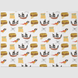 海賊船宝箱テーマ模様 薄葉紙