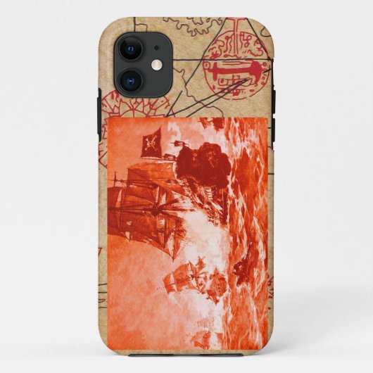海賊船戦/アンティーク海賊の宝石図 Case-Mate iPhoneケース (裏面)