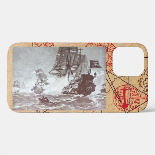 海賊船戦/アンティーク海賊の宝石図 Case-Mate iPhoneケース (裏面 (横))