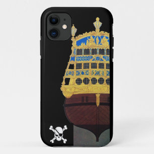 海賊船戦/アンティーク海賊の宝石図 iPhone 11 ケース
