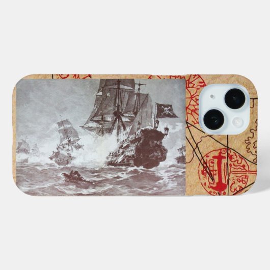 海賊船戦/アンティーク海賊の宝石図 Case-Mate iPhoneケース (裏面 (横))