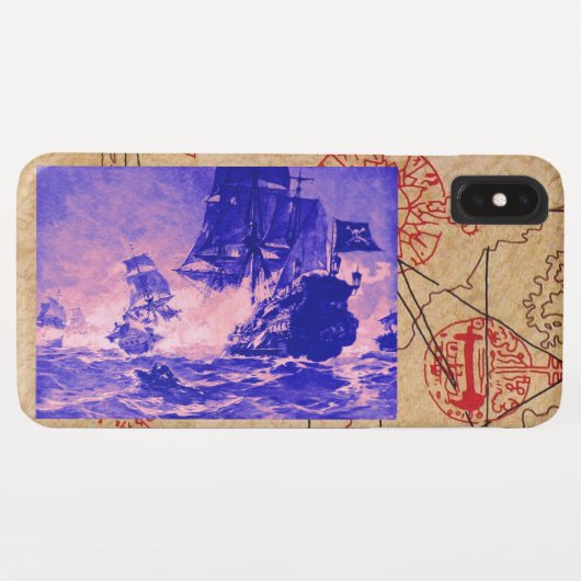 海賊船戦/アンティーク海賊の宝石図 Case-Mate iPhoneケース (裏面(横))