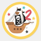 海賊船海賊宝誕生会 ラウンドシール (正面)