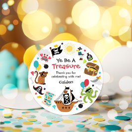 海賊船海賊宝誕生会 ラウンドシール