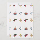 海賊船航海の誕生日招待状カード 招待状 (裏面)