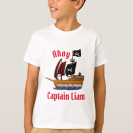 海賊船船長 名前入りカスタムグッズ Tシャツ