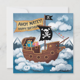 海賊船誕生日カード – Ahoy Matey! カード