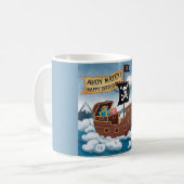 海賊船誕生日カード – Ahoy Matey! コーヒーマグカップ (正面左)