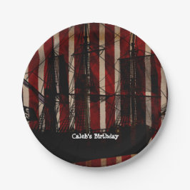 海賊船誕生日グランジパーティープレート ペーパープレート