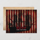 海賊船誕生日グランジパーティーRSVPポストカード インビテーションポストカード (正面/裏面)