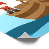 海賊船誕生日パーティバナー ポスター (角)