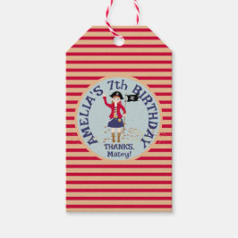 海賊船誕生日パーティーのキャプテン ギフトタグ
