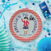 海賊船誕生日パーティーのキャプテン ペーパープレート (パーティー)