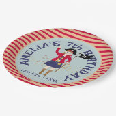 海賊船誕生日パーティーのキャプテン ペーパープレート (アングル)