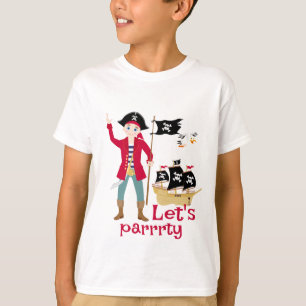 海賊船誕生日パーティーのキャプテン Tシャツ