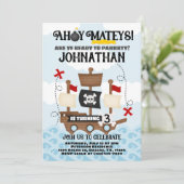 海賊船誕生日パーティー招待招待状 招待状 (スタンド正面)