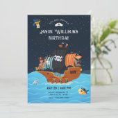 海賊船誕生日招待状 招待状 (スタンド正面)