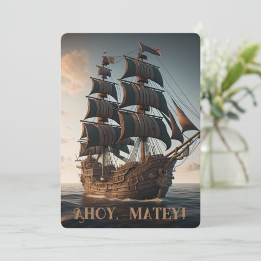 海賊船誕生日 招待状 (スタンド正面)