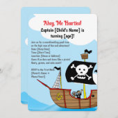 海賊船誕生日 招待状 (正面/裏面)