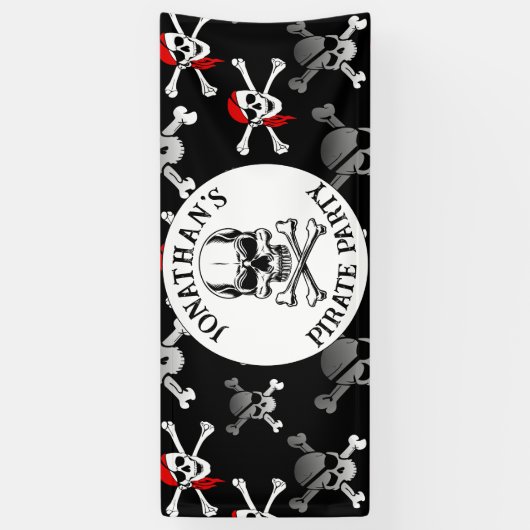 海賊船誕生日 横断幕 (縦)