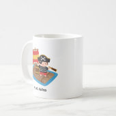 海賊船長少年 ウッドラフト キッズ 名前入り コーヒーマグカップ (正面左)