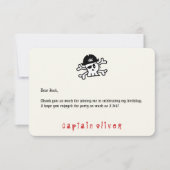 海賊船長 スカルキッズ 誕生日 サンクスカード サンキューカード (正面)