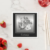 海賊船&いかりホワイトシルエットナプキンス2 スタンダードカクテルナプキン (インサイチュ)