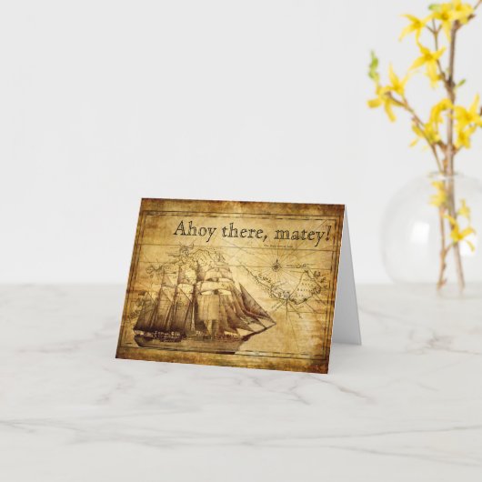 海賊船 カード (黄色い花)