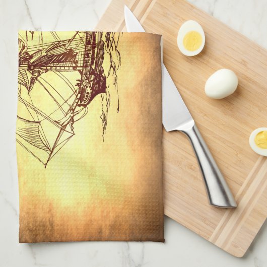 海賊船 キッチンタオル (四つ折り)