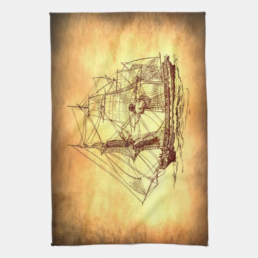 海賊船 キッチンタオル (縦)