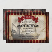 海賊船 グランジ パーティー 招待状 (正面/裏面)