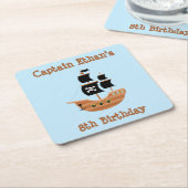 海賊船 スクエアペーパーコースター (アングル)