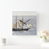 海賊船 スクエア壁時計 (ホーム)