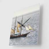 海賊船 スクエア壁時計 (傾斜)