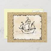 海賊船。 ポストカード (正面/裏面)