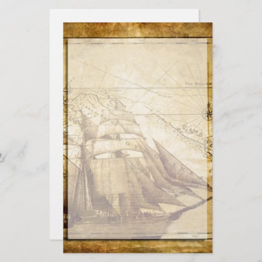 海賊船 便箋 (正面/裏面)