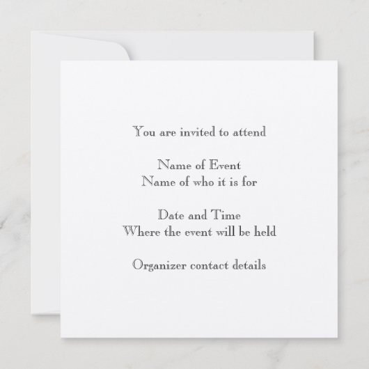 海賊船。 招待状 (裏面)