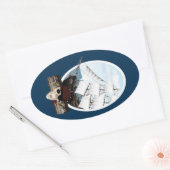 海賊船 楕円形シール (封筒)