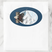 海賊船 楕円形シール (バッグ)