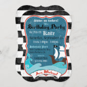 海賊船・海誕生日招待状 招待状 (正面/裏面)